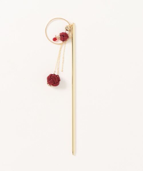 カヤ（カヤ）の「【カヤ】-SHIKI-四季 水引あわじ玉かんざし（その他ヘアアクセサリー・レディース・ホワイト/モカ/ピンク/グリーン/イエロー/レッド/ボルドー/パープル/ライトパープル/ホワイト×パープル/ミント/ネイビー・FREE）」の12枚目の写真