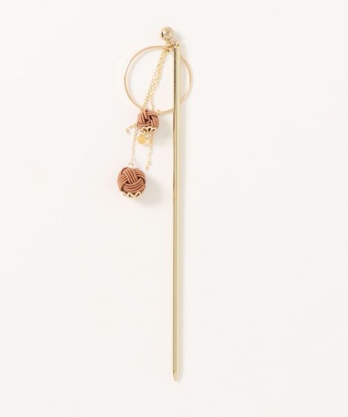 カヤ（カヤ）の「【カヤ】-SHIKI-四季 水引あわじ玉かんざし（その他ヘアアクセサリー・レディース・ホワイト/モカ/ピンク/グリーン/イエロー/レッド/ボルドー/パープル/ライトパープル/ホワイト×パープル/ミント/ネイビー・FREE）」の4枚目の写真