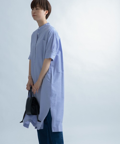 FORK&SPOON（フォークアンドスプーン）の「FORK&SPOON　ストライプショートスリーブワンピース（ワンピース・レディース・ベージュ系その他/ブルー・ONE）」の3枚目の写真