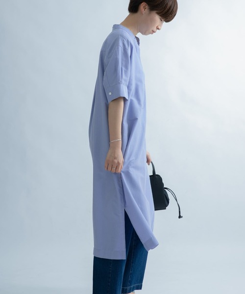 FORK&SPOON（フォークアンドスプーン）の「FORK&SPOON　ストライプショートスリーブワンピース（ワンピース・レディース・ベージュ系その他/ブルー・ONE）」の5枚目の写真