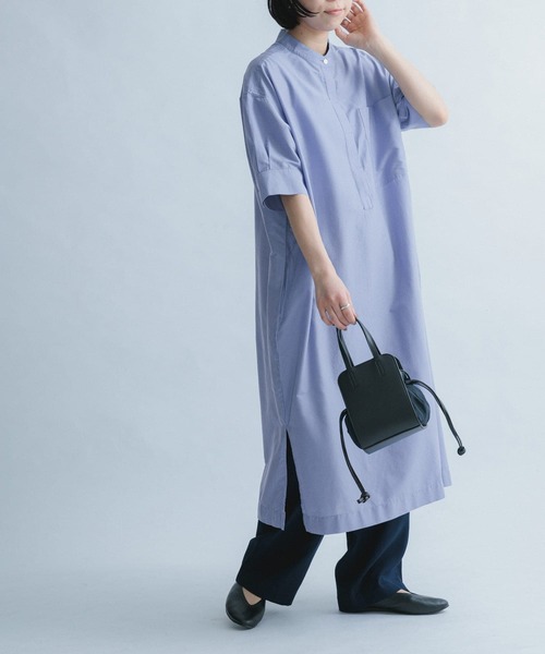 FORK&SPOON（フォークアンドスプーン）の「FORK&SPOON　ストライプショートスリーブワンピース（ワンピース・レディース・ベージュ系その他/ブルー・ONE）」の8枚目の写真