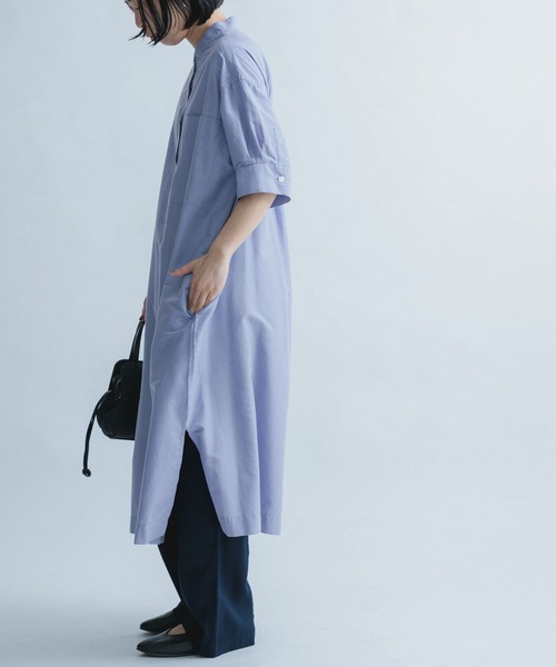 FORK&SPOON（フォークアンドスプーン）の「FORK&SPOON　ストライプショートスリーブワンピース（ワンピース・レディース・ベージュ系その他/ブルー・ONE）」の12枚目の写真