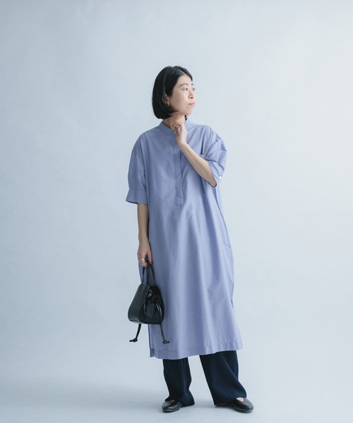 FORK&SPOON（フォークアンドスプーン）の「FORK&SPOON　ストライプショートスリーブワンピース（ワンピース・レディース・ベージュ系その他/ブルー・ONE）」の14枚目の写真