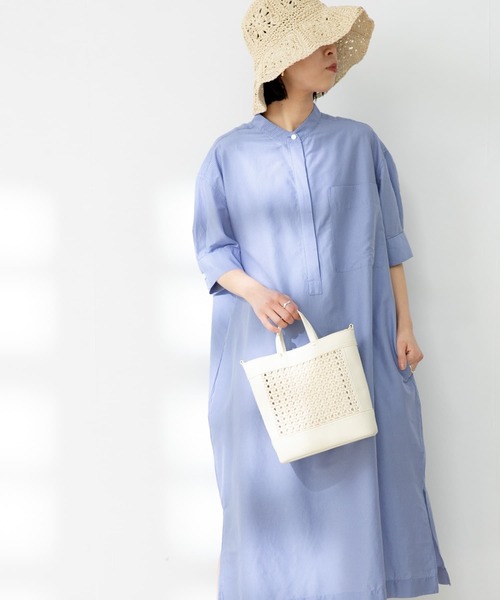 FORK&SPOON（フォークアンドスプーン）の「FORK&SPOON　ストライプショートスリーブワンピース（ワンピース・レディース・ベージュ系その他/ブルー・ONE）」の17枚目の写真