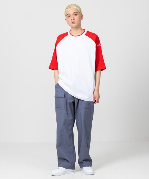 XLARGE（エクストララージ）の「THERMAL RAGLAN TEE（Tシャツ/カットソー・メンズ・ブラック/レッド/ネイビー・S/M/L/XL）」の4枚目の写真