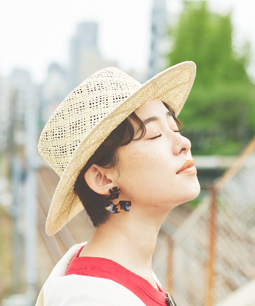 Abahouse Devinette（ドゥヴィネット）の「【RUBEN】ペーパーカンカンハット（ハット・レディース・ベージュ/ブラック・フリー）」の21枚目の写真