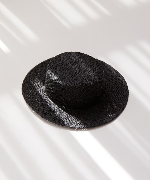 Abahouse Devinette（ドゥヴィネット）の「【RUBEN】ペーパーカンカンハット（ハット・レディース・ベージュ/ブラック・フリー）」の2枚目の写真