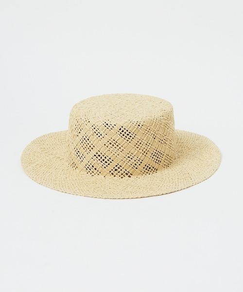 Abahouse Devinette（ドゥヴィネット）の「【RUBEN】ペーパーカンカンハット（ハット・レディース・ベージュ/ブラック・フリー）」の7枚目の写真