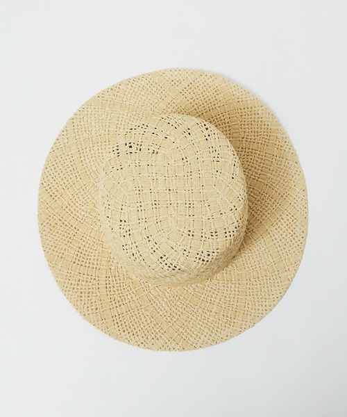 Abahouse Devinette（ドゥヴィネット）の「【RUBEN】ペーパーカンカンハット（ハット・レディース・ベージュ/ブラック・フリー）」の10枚目の写真