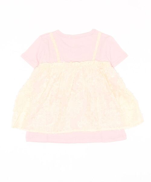 Will Mery（ウイルメリィ）の「キャミ風Ｔシャツ（Tシャツ/カットソー・キッズ・ピンク/オフホワイト・120/110/130/90/95/100/80）」の3枚目の写真