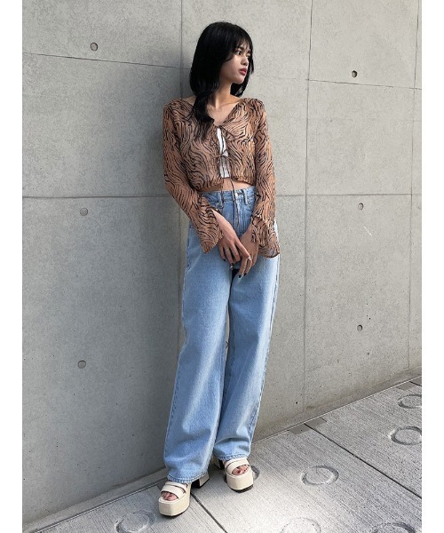 ENVYM（アンビー）の「フロントリボンＢＬ（シャツ/ブラウス・レディース・ブラウン/グレー・FREE）」の16枚目の写真