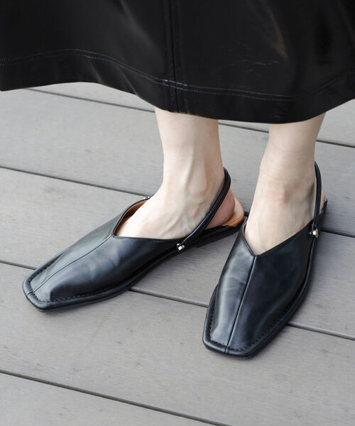 Ray BEAMS(レイビームス)の「Ray BEAMS / ステッチ バブーシュ(サンダル・レディース・オフホワイト/ブラック・24.5cm/23.5cm/25.0cm/23.0cm/24.0cm)」の9枚目の写真