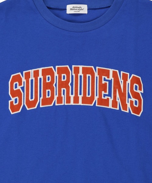 SPINNS（スピンズ）の「【ゆったりシルエット】SUBRIDENSカレッジロゴ オーバーサイズTシャツ（Tシャツ/カットソー・レディース・ブラック/ネイビー/オフホワイト/オレンジ/ブルー・M/L）」の13枚目の写真