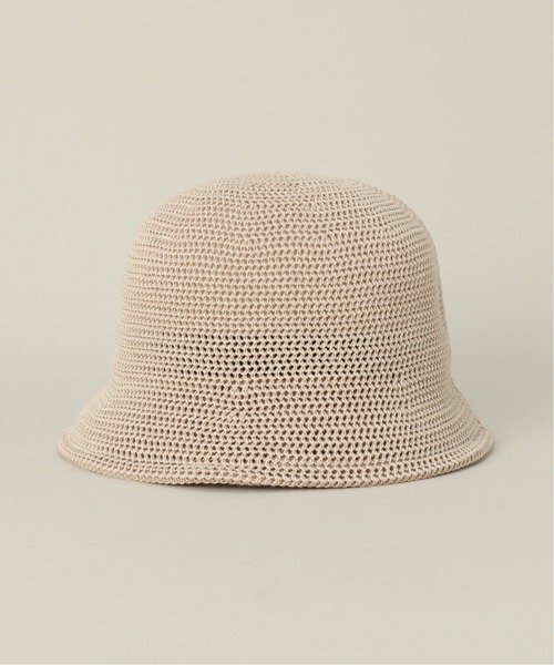 417 EDIFICE(フォーワンセブンエディフィス)の「【RACAL / ラカル】別注 CROCHET STYLE KNIT ハット(ハット・メンズ・ブラック/ベージュ・FREE)」の5枚目の写真