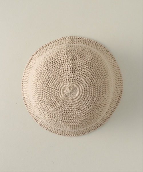 417 EDIFICE(フォーワンセブンエディフィス)の「【RACAL / ラカル】別注 CROCHET STYLE KNIT ハット(ハット・メンズ・ブラック/ベージュ・FREE)」の7枚目の写真