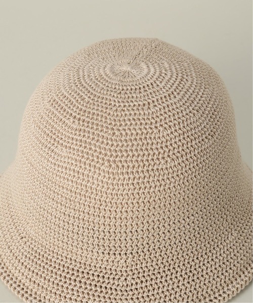 417 EDIFICE(フォーワンセブンエディフィス)の「【RACAL / ラカル】別注 CROCHET STYLE KNIT ハット(ハット・メンズ・ブラック/ベージュ・FREE)」の12枚目の写真
