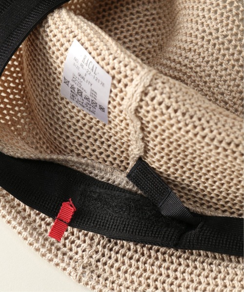 417 EDIFICE(フォーワンセブンエディフィス)の「【RACAL / ラカル】別注 CROCHET STYLE KNIT ハット(ハット・メンズ・ブラック/ベージュ・FREE)」の3枚目の写真