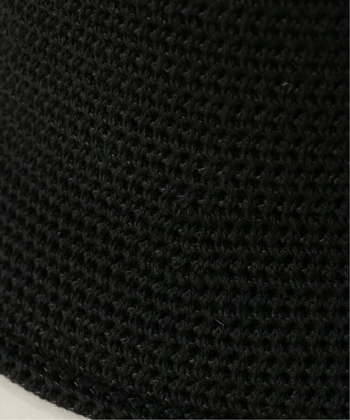 417 EDIFICE(フォーワンセブンエディフィス)の「【RACAL / ラカル】別注 CROCHET STYLE KNIT ハット(ハット・メンズ・ブラック/ベージュ・FREE)」の4枚目の写真