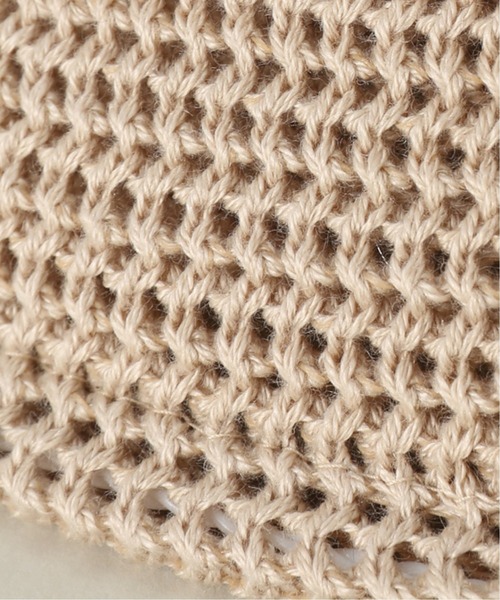 417 EDIFICE(フォーワンセブンエディフィス)の「【RACAL / ラカル】別注 CROCHET STYLE KNIT ハット(ハット・メンズ・ブラック/ベージュ・FREE)」の6枚目の写真