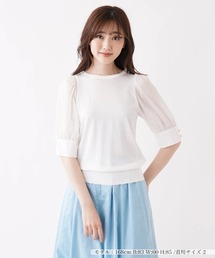 【BRAHMIN】異素材スリーブニット