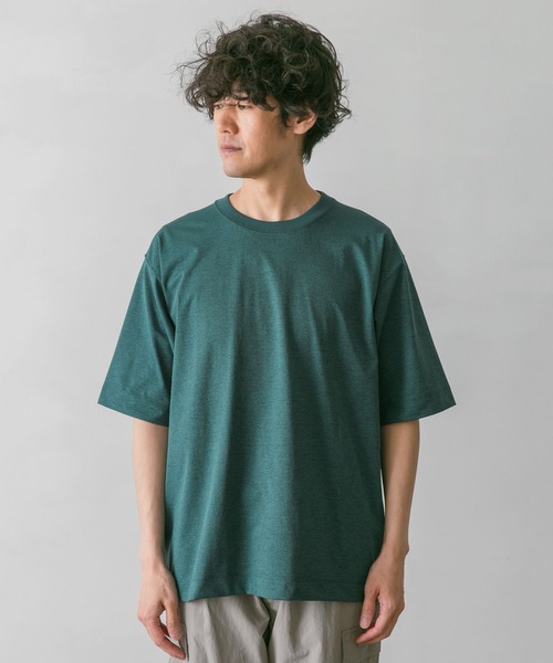 as on asonリーフボタンT ネイビー トップス Tシャツ