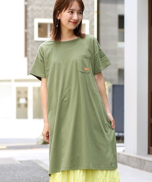 Kappa(カッパ)の「Kappa コラボ 吸汗速乾・接触冷感ホルターワンピース【Kappa×チチカカ】(ワンピース・レディース・カーキ/マスタード・MEDIUM)」の2枚目の写真
