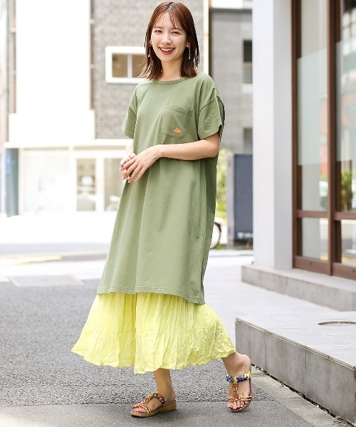 Kappa(カッパ)の「Kappa コラボ 吸汗速乾・接触冷感ホルターワンピース【Kappa×チチカカ】(ワンピース・レディース・カーキ/マスタード・MEDIUM)」の7枚目の写真