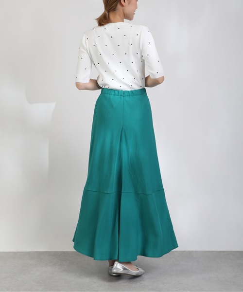 PICCIN(ピッチン)の「ドット柄刺繍ニット(ニット/セーター・レディース・ホワイト/ブラック/ライトグリーン・M)」の9枚目の写真