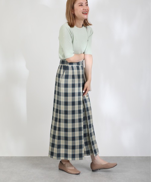 PICCIN(ピッチン)の「ドット柄刺繍ニット(ニット/セーター・レディース・ホワイト/ブラック/ライトグリーン・M)」の18枚目の写真