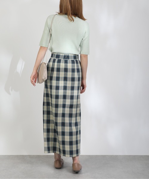 PICCIN(ピッチン)の「ドット柄刺繍ニット(ニット/セーター・レディース・ホワイト/ブラック/ライトグリーン・M)」の19枚目の写真