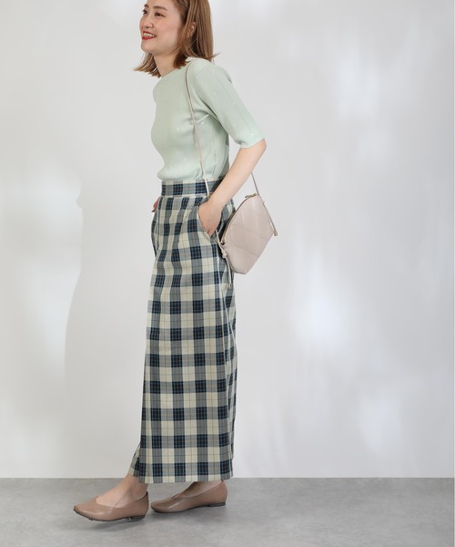 PICCIN(ピッチン)の「ドット柄刺繍ニット(ニット/セーター・レディース・ホワイト/ブラック/ライトグリーン・M)」の21枚目の写真