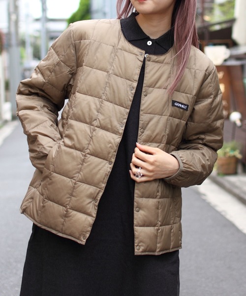 Gramicci（グラミチ）の「TAION×GRAMICCI/タイオン×グラミチ　インナーダウンジャケット　INNER DOWN JACKET　G2FU-J082-TG（ダウンジャケット/コート・メンズ・ブラック/ベージュ/オリーブ/カモフラージュ・M/L/XL）」の19枚目の写真