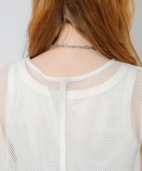 Lant Kalte（ラントカルテ）の「Lant Kalte メッシュカットアンサンブルワンピース（ワンピース・レディース・ブラック/ホワイト・FREE）」の3枚目の写真