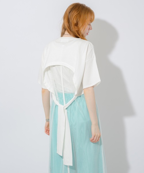 Lant Kalte（ラントカルテ）の「Lant Kalte メッシュカットアンサンブルワンピース（ワンピース・レディース・ブラック/ホワイト・FREE）」の4枚目の写真