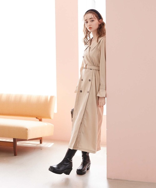 archives（アルシーヴ）の「一体底ロングブーツ（ブーツ・レディース・ブラック/モカ・MEDIUM/LARGE）」の5枚目の写真