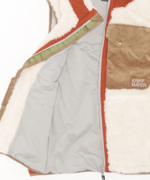 KRIFF MAYER Lady's Collection（クリフメイヤーレディースコレクション）の「シャギーボアベスト（ベスト・レディース・ベージュ/ネイビー/グレー/カーキ/モカ/ナチュラル/カラフル・MEDIUM/LARGE）」の11枚目の写真