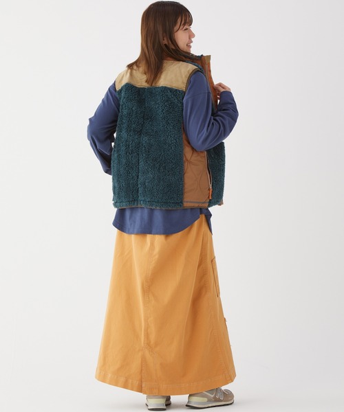 KRIFF MAYER Lady's Collection（クリフメイヤーレディースコレクション）の「シャギーボアベスト（ベスト・レディース・ベージュ/ネイビー/グレー/カーキ/モカ/ナチュラル/カラフル・MEDIUM/LARGE）」の13枚目の写真