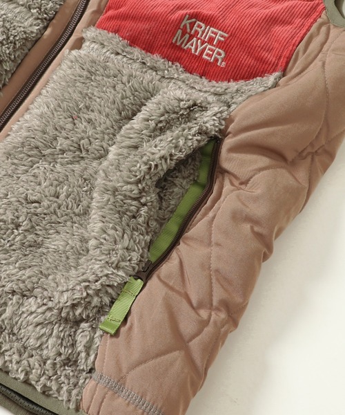 KRIFF MAYER Lady's Collection（クリフメイヤーレディースコレクション）の「シャギーボアベスト（ベスト・レディース・ベージュ/ネイビー/グレー/カーキ/モカ/ナチュラル/カラフル・MEDIUM/LARGE）」の16枚目の写真