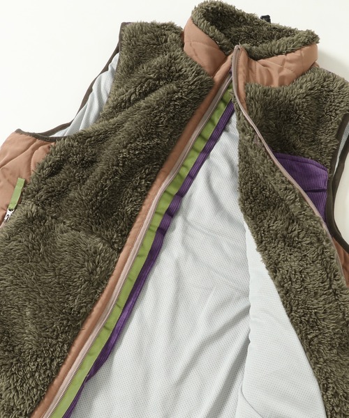 KRIFF MAYER Lady's Collection（クリフメイヤーレディースコレクション）の「シャギーボアベスト（ベスト・レディース・ベージュ/ネイビー/グレー/カーキ/モカ/ナチュラル/カラフル・MEDIUM/LARGE）」の18枚目の写真