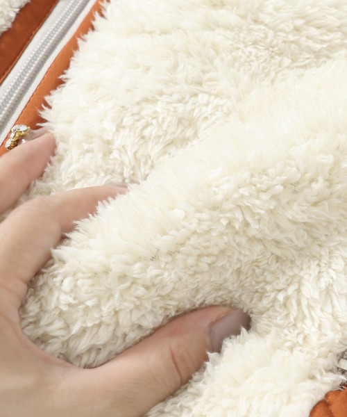 KRIFF MAYER Lady's Collection（クリフメイヤーレディースコレクション）の「シャギーボアベスト（ベスト・レディース・ベージュ/ネイビー/グレー/カーキ/モカ/ナチュラル/カラフル・MEDIUM/LARGE）」の20枚目の写真