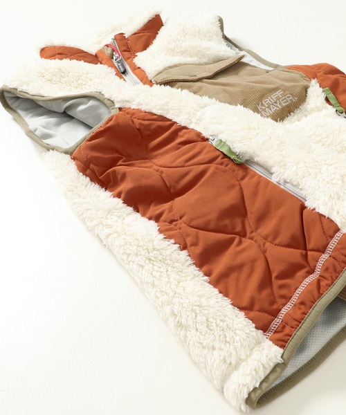 KRIFF MAYER Lady's Collection（クリフメイヤーレディースコレクション）の「シャギーボアベスト（ベスト・レディース・ベージュ/ネイビー/グレー/カーキ/モカ/ナチュラル/カラフル・MEDIUM/LARGE）」の21枚目の写真