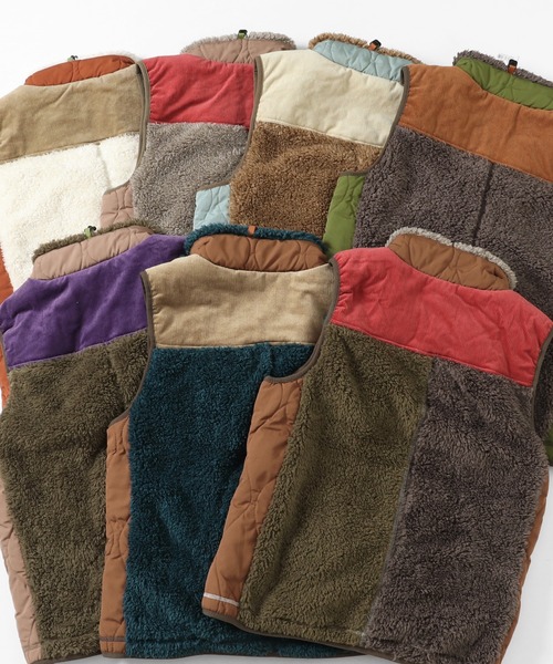 KRIFF MAYER Lady's Collection（クリフメイヤーレディースコレクション）の「シャギーボアベスト（ベスト・レディース・ベージュ/ネイビー/グレー/カーキ/モカ/ナチュラル/カラフル・MEDIUM/LARGE）」の22枚目の写真