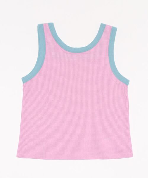 nemne store（ネンネストア）の「2way配色ワッフルタンクトップ（タンクトップ・レディース・オレンジ/アイボリー/ラベンダー・フリー）」の15枚目の写真