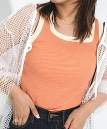 nemne store | 2way配色ワッフルタンクトップ(タンクトップ)