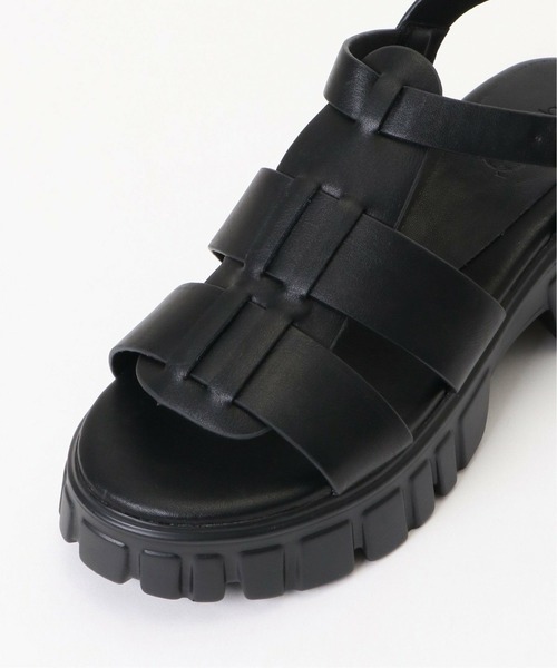notch.（ノッチ）の「厚底グルカサンダル 2（サンダル・レディース・ブラック/オフホワイト・M/L）」の12枚目の写真