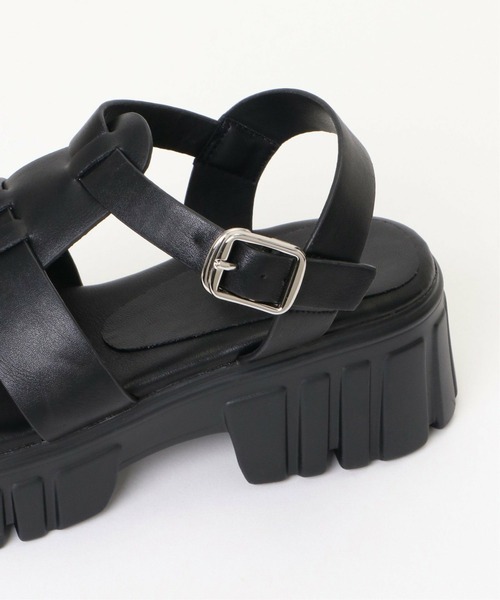 notch.（ノッチ）の「厚底グルカサンダル 2（サンダル・レディース・ブラック/オフホワイト・M/L）」の10枚目の写真