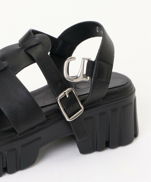 notch.（ノッチ）の「厚底グルカサンダル 2（サンダル・レディース・ブラック/オフホワイト・M/L）」の9枚目の写真