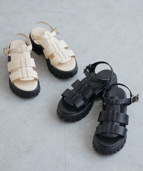 notch.（ノッチ）の「厚底グルカサンダル 2（サンダル・レディース・ブラック/オフホワイト・M/L）」の16枚目の写真