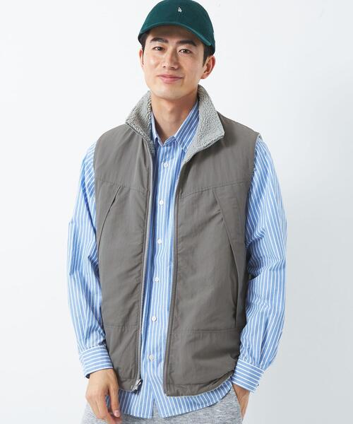 DAIWA(ダイワ)の「【別注】<DAIWA×green label relaxing>ボア フリース リバーシブル ベスト(ベスト・メンズ・ブラック/グレー・M/L/XL)」の7枚目の写真