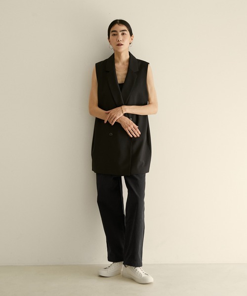 SALON adam et rope'（サロン アダム エ ロペ）の「【洗える】ヴィンテージライクイージーベイカーパンツ（その他パンツ・レディース・ブラック/グリーン/グリーン系その他・FREE）」の4枚目の写真